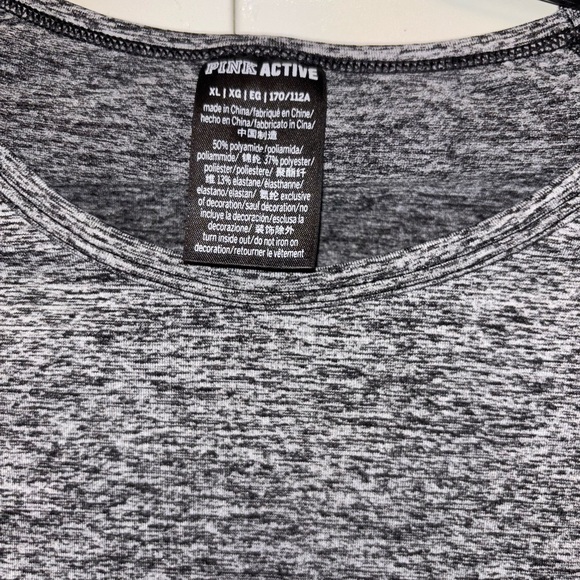 Pink Victoria's Secret Seamless Crop Top Long Sleeve Grey - Picture 3 of 6